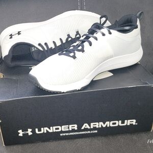 NIB Men's White Under Armour 'UA Charged Engage' Athletic Shoes size 11